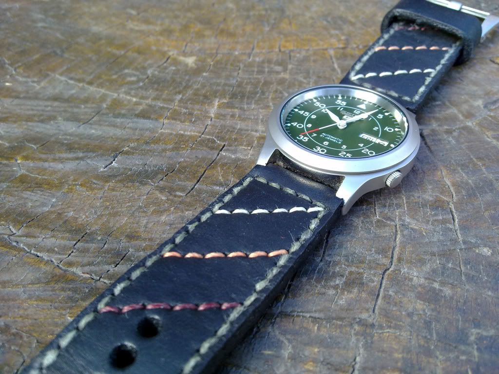 seiko 5 leather strap